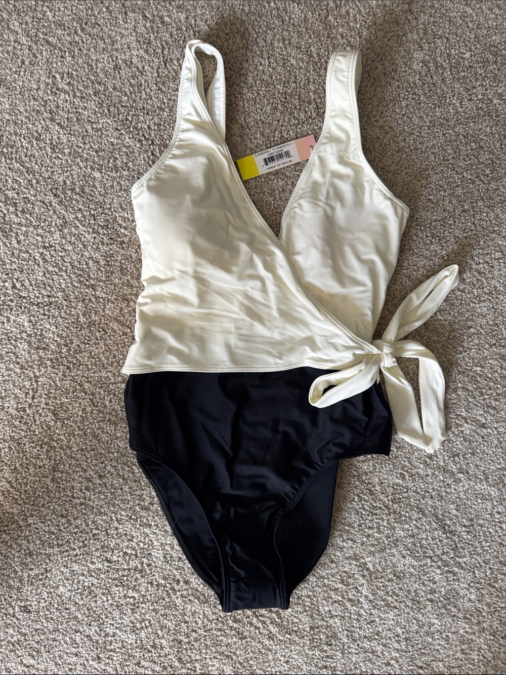summersalt Ivory and Black Two-Tone Swimsuit—-never worn